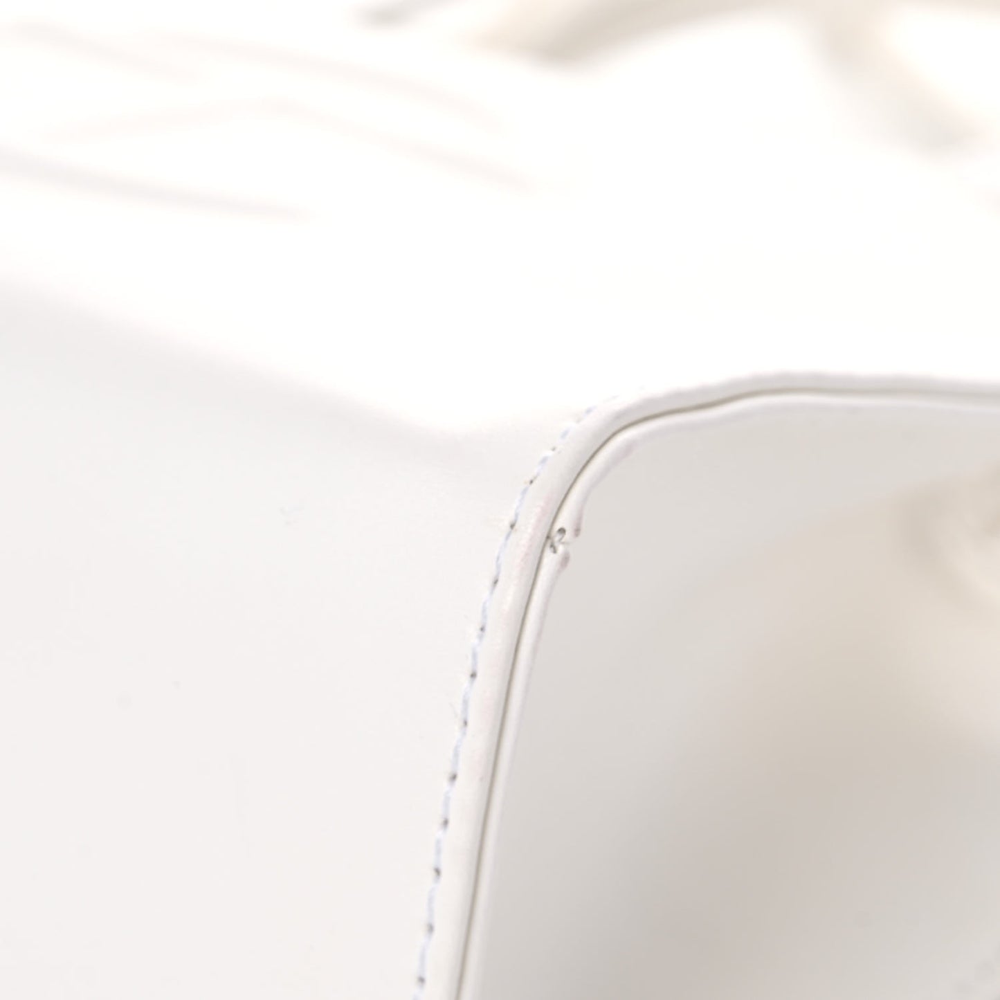 Vegan Leather Small Shopping Bag White