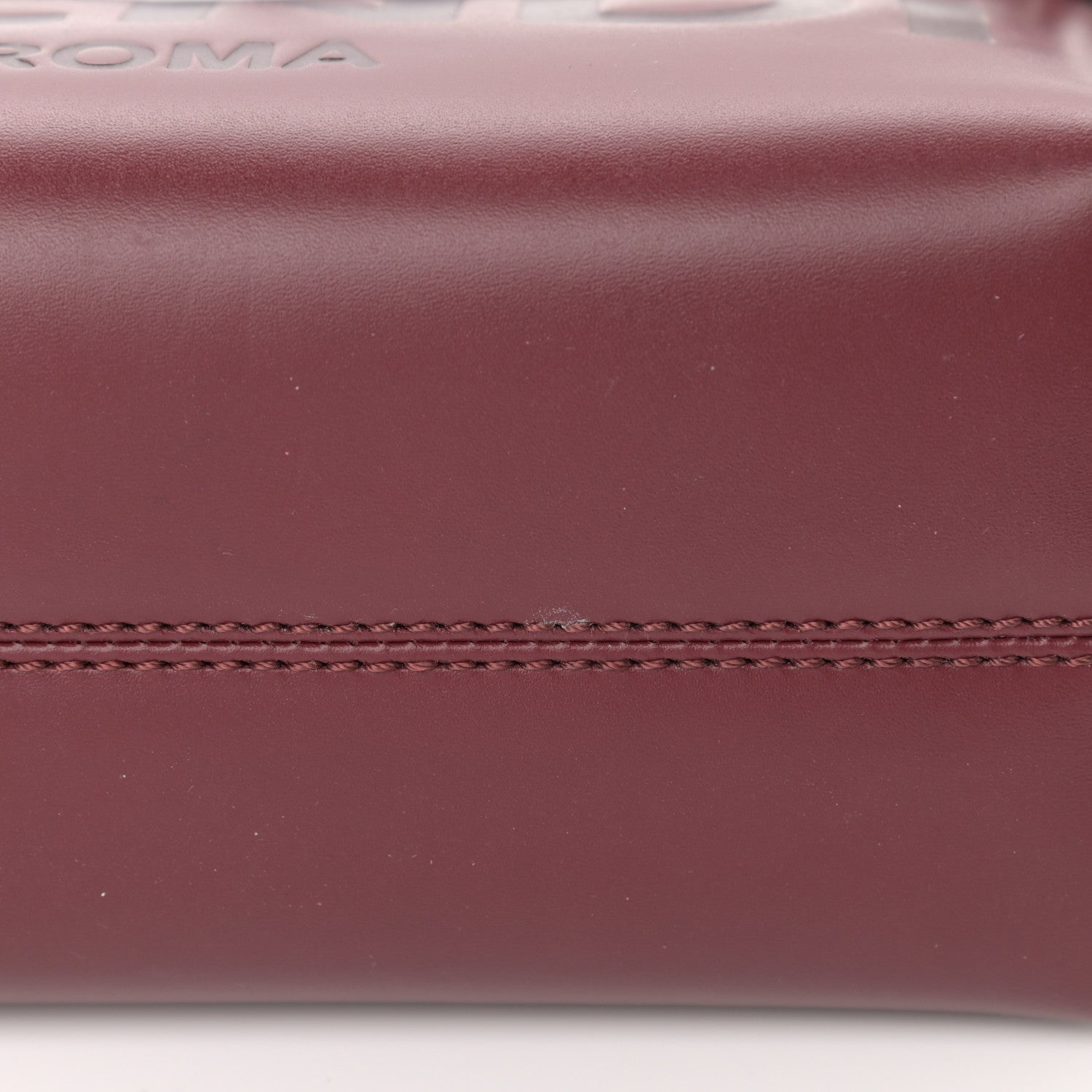 Fendi Vitello King Logo Embossed Mini By The Way Boston Bag Barolo 26 of 27