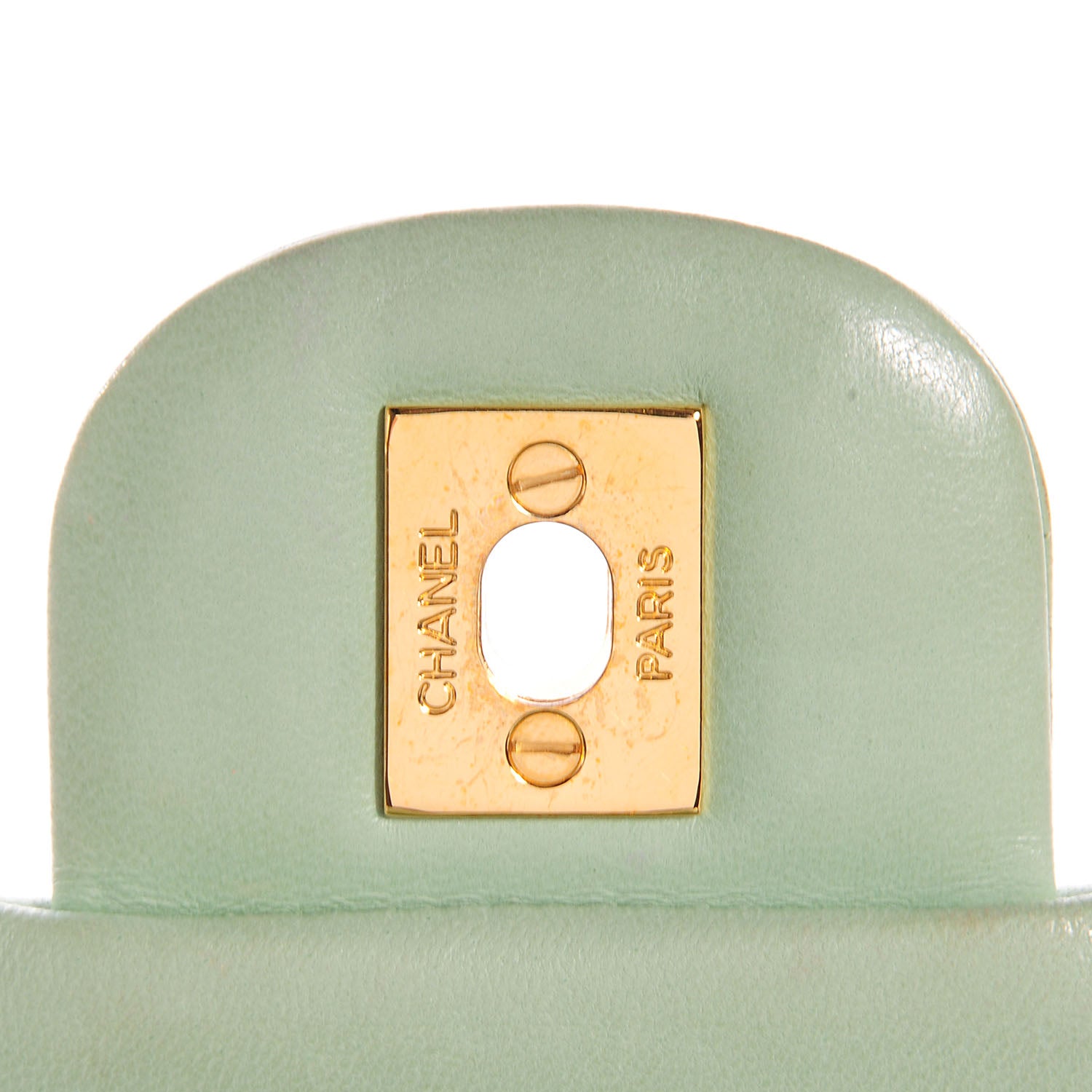 Chanel Lambskin Small Double Flap Light Green 7 of 9