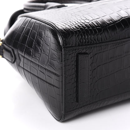 Givenchy Calfskin Crocodile Embossed Mini Antigona Black 6 of 10