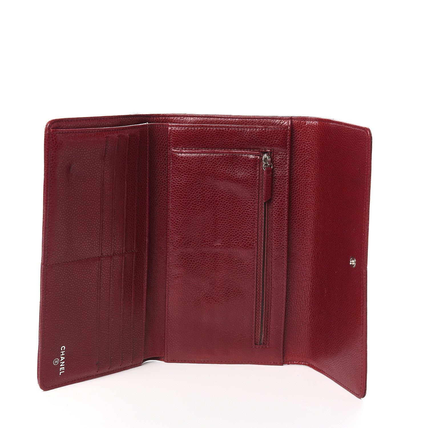 Chanel Caviar Quilted Large Flap Wallet Red 5 of 15