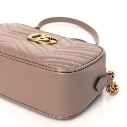 Gucci Calfskin Matelasse Small GG Marmont Chain Shoulder Bag Porcelain Rose 9 of 10