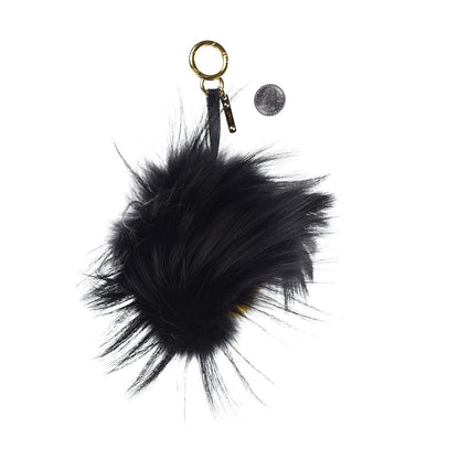 Fendi Fox Mink Rabbit Fur Vitello Flamingo Grimmy Monster Bag Bug Charm Black Giallo 2 of 4