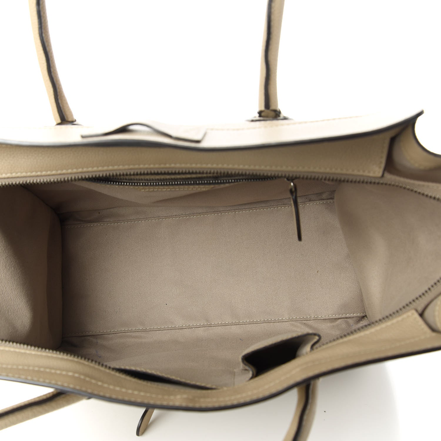 Celine Drummed Calfskin Shoulder Luggage Dune 5 of 9