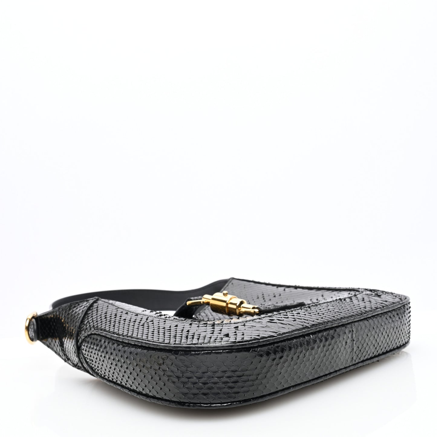 Snakeskin Small Jackie 1961 Hobo Black