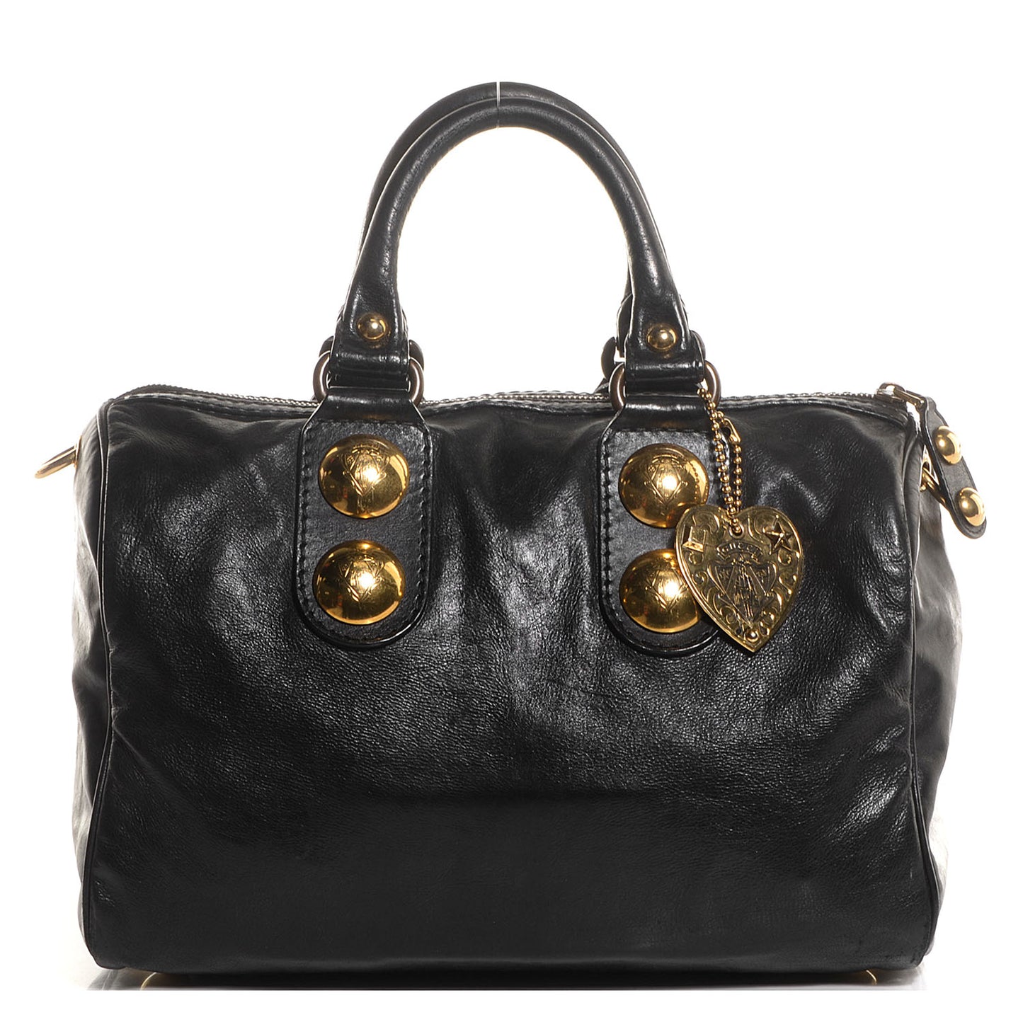 Leather Medium Babouska Boston Black