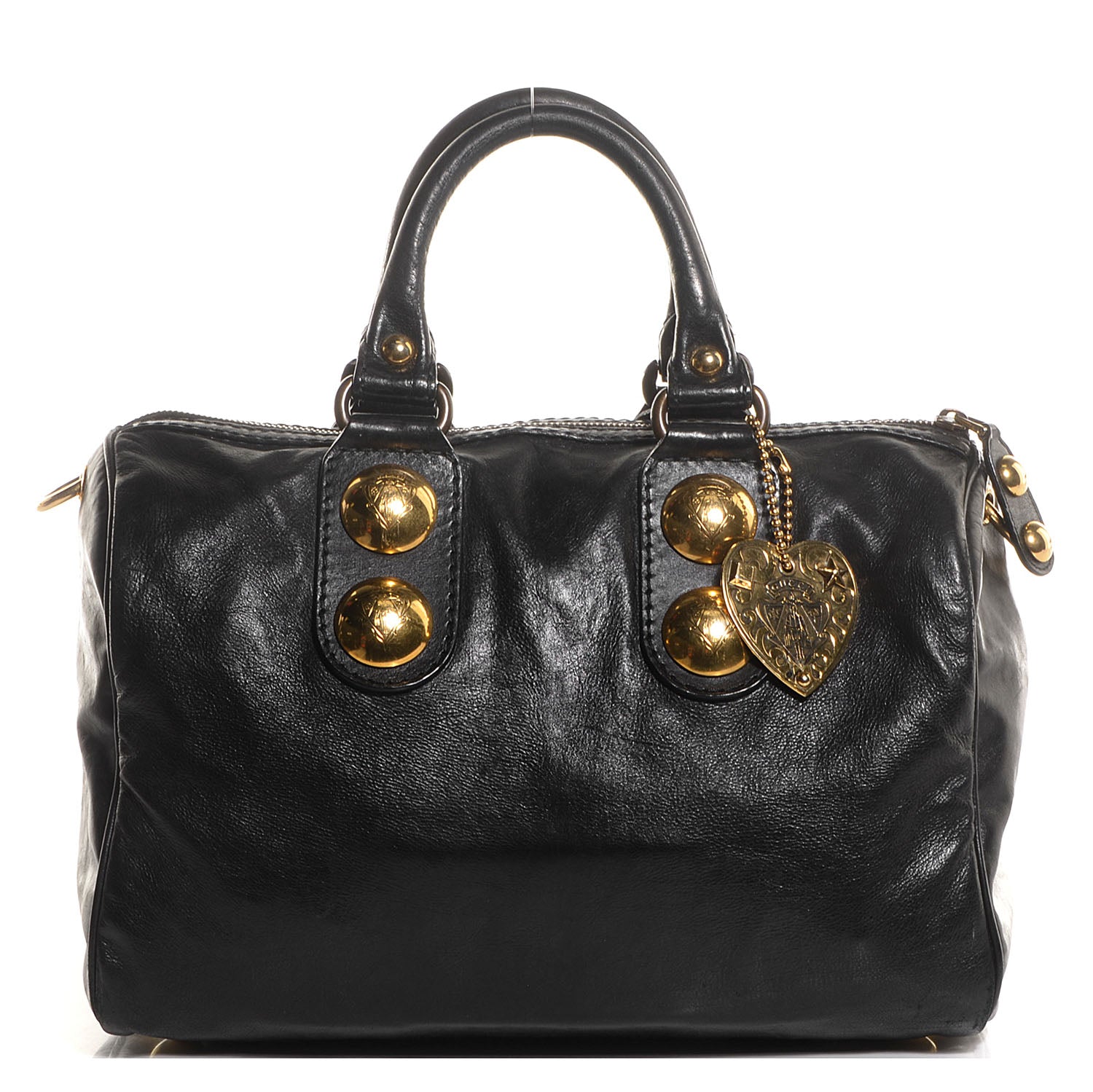 Gucci Leather Medium Babouska Boston Black 1 of 7