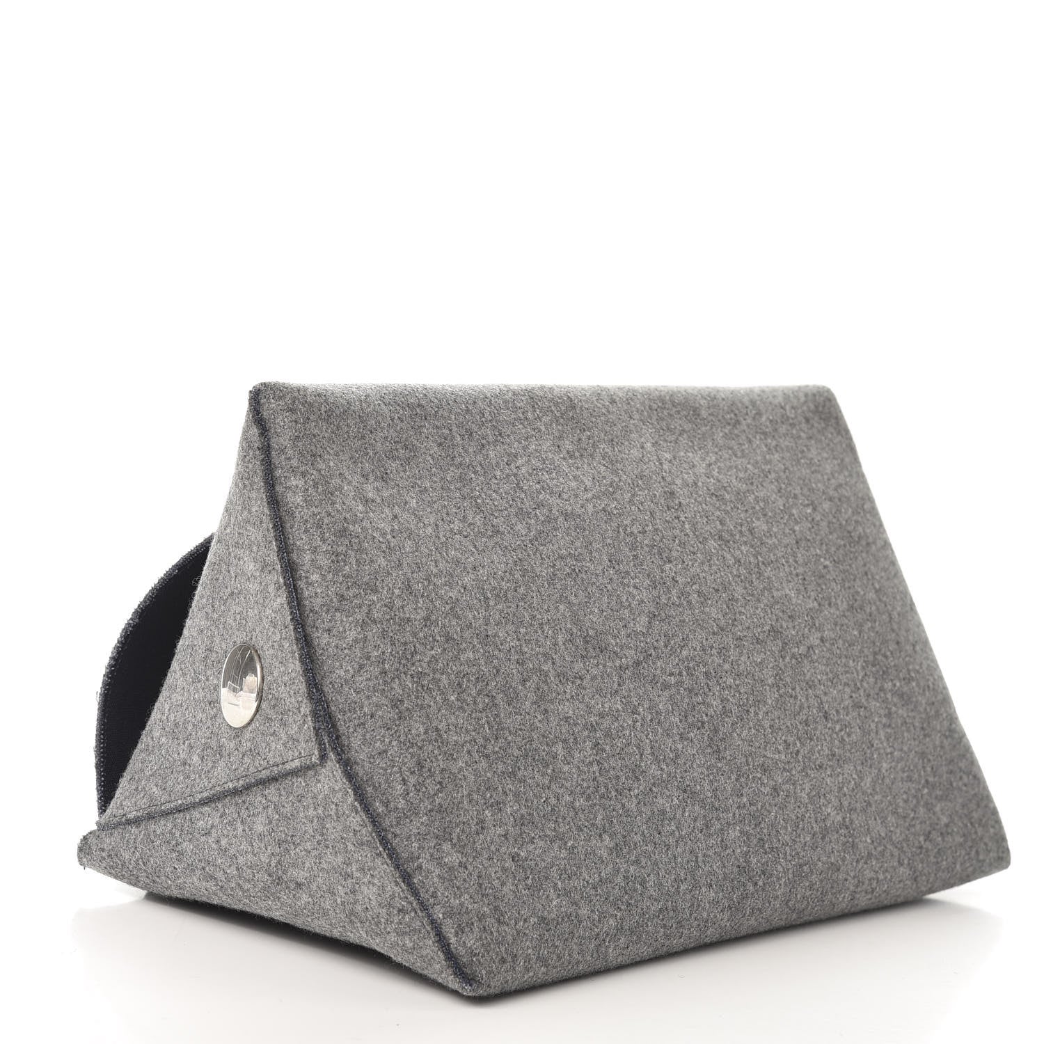Celine Wool Felt Flap Bag Grey 4 of 14