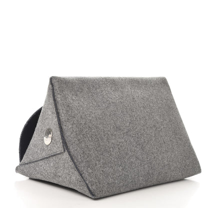 Celine Wool Felt Flap Bag Grey 4 of 14