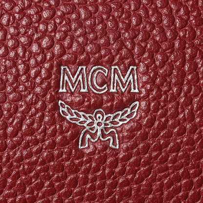 MCM Grained Calfskin Small Ella Boston Burgundy 6 of 17