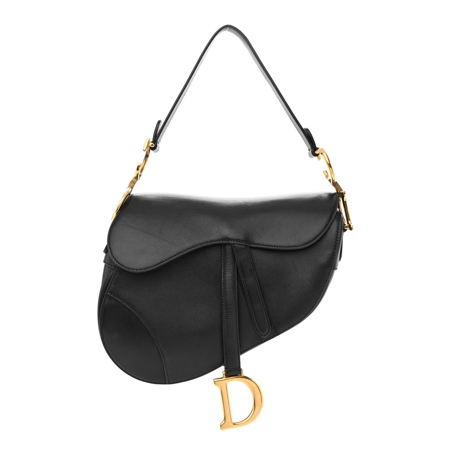 Christian Dior Calfskin Saddle Bag Black 1 of 13