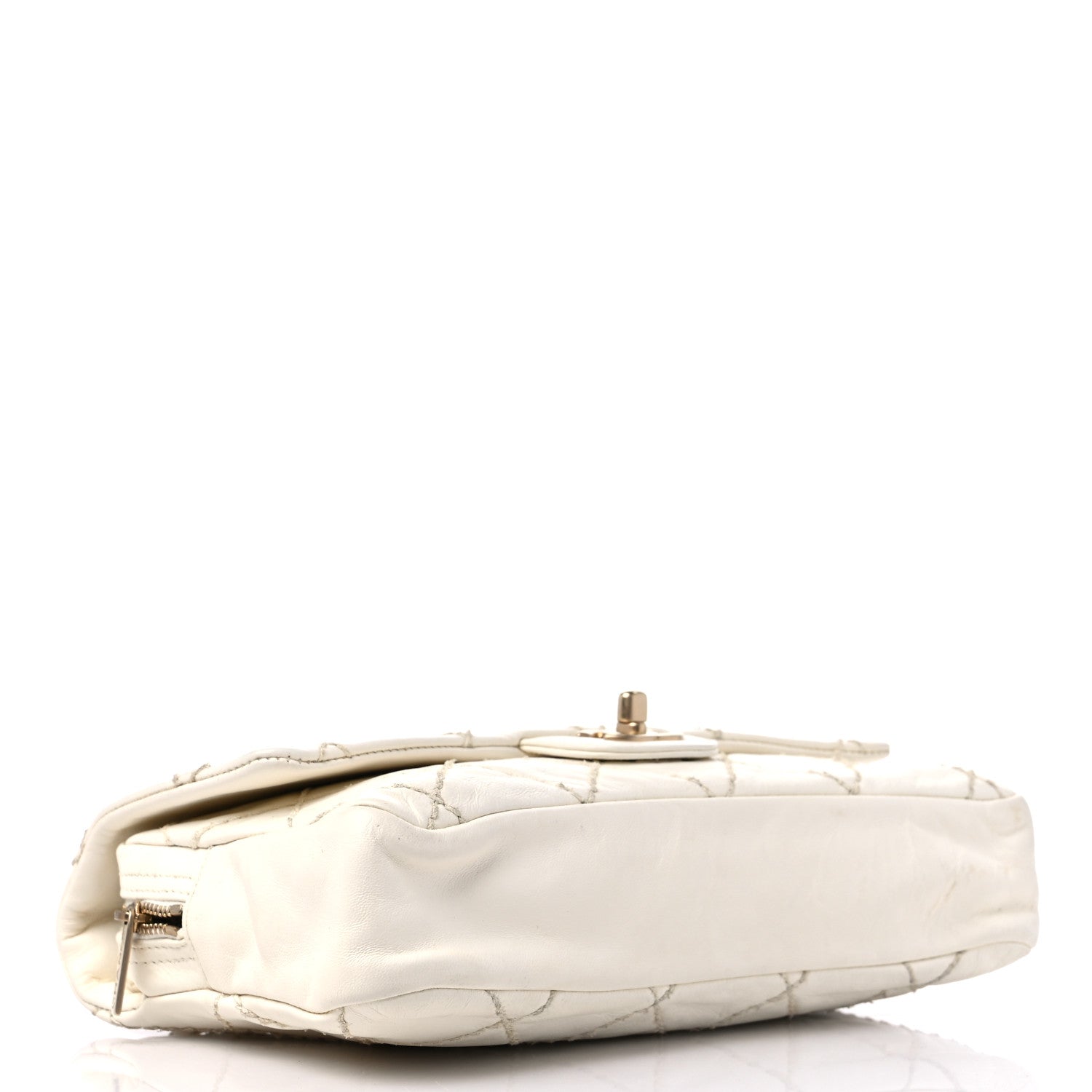 Chanel Lambskin Quilted Flower Patch Single Flap White 4 of 17