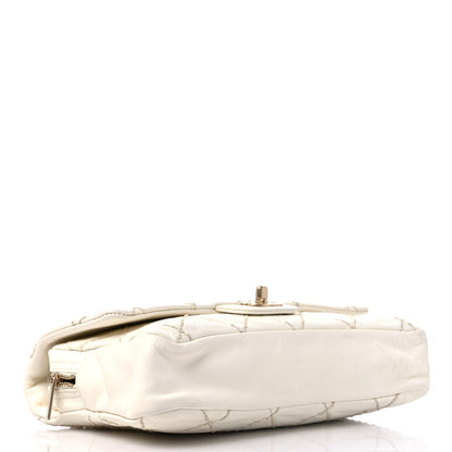 Chanel Lambskin Quilted Flower Patch Single Flap White 4 of 17