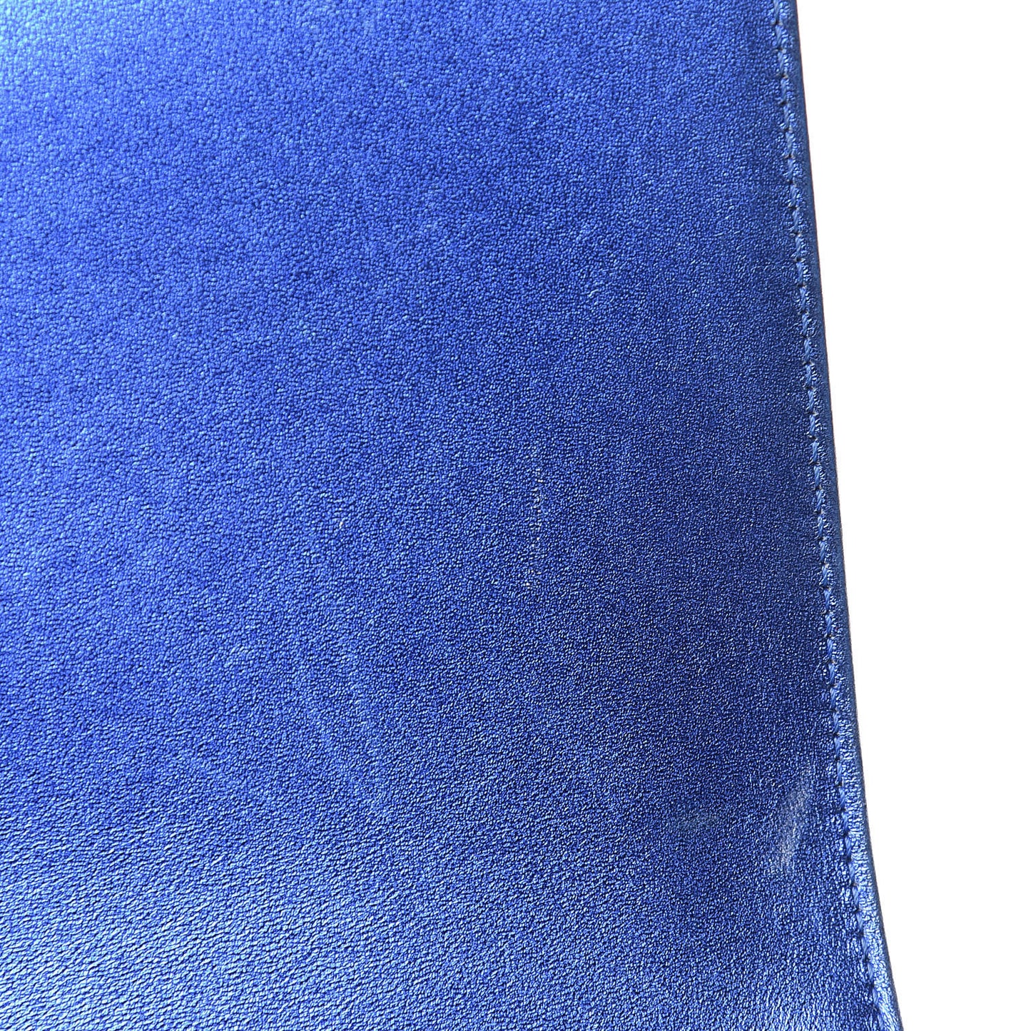 Metallic Patent Calfskin New Medium Boy Flap Blue