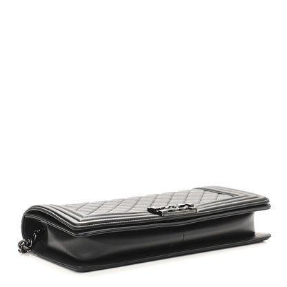 Chanel Calfskin Quilted Boy Clutch With Removable Chain So Black 4 of 12
