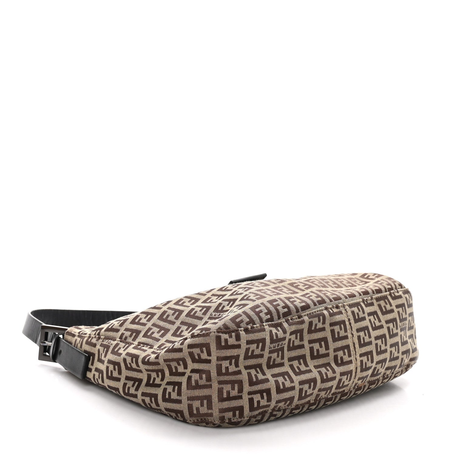 Fendi Zucchino Small Hobo Mogano Panna Testa 4 of 13