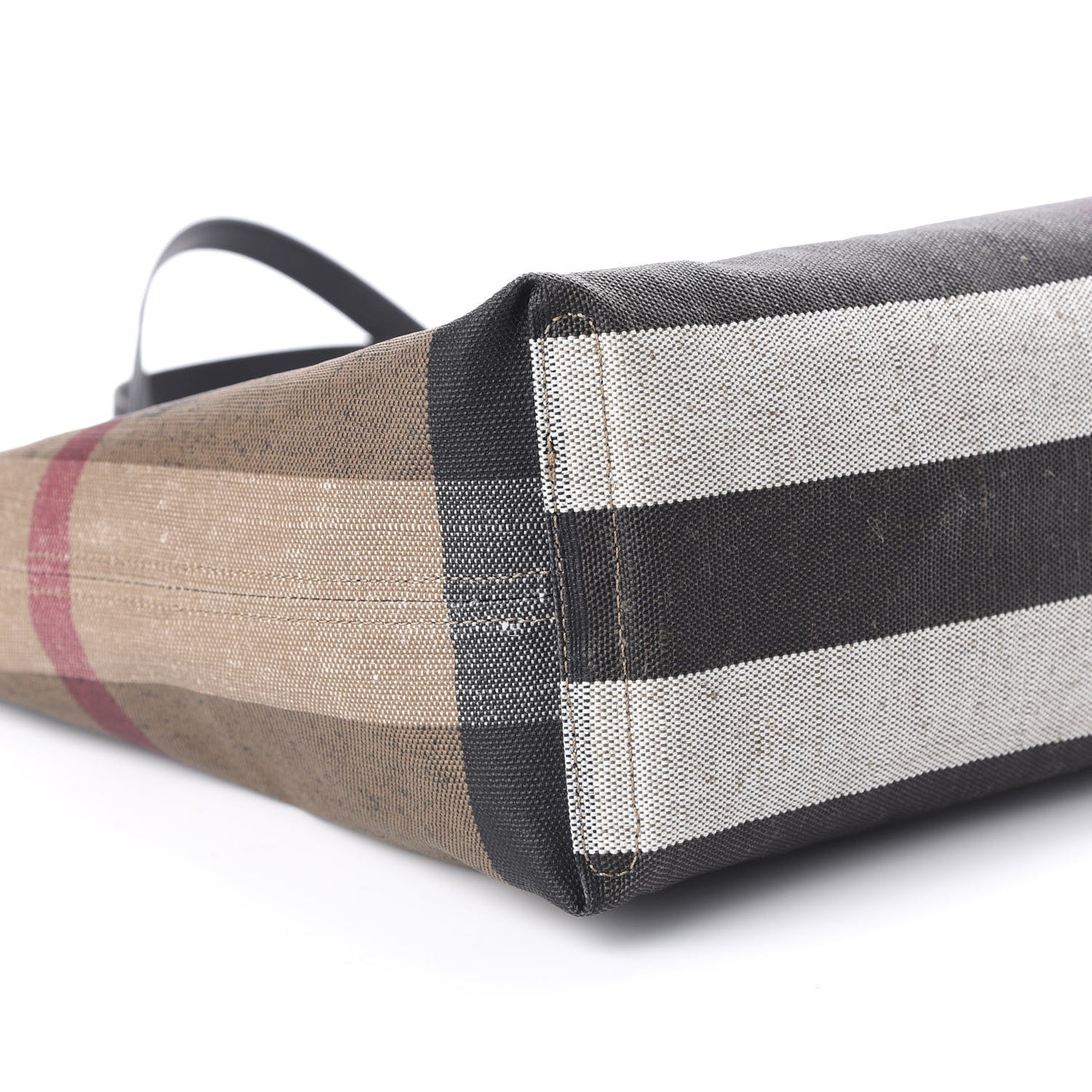Coated Canvas Mega Check Medium Doodle Tote Black