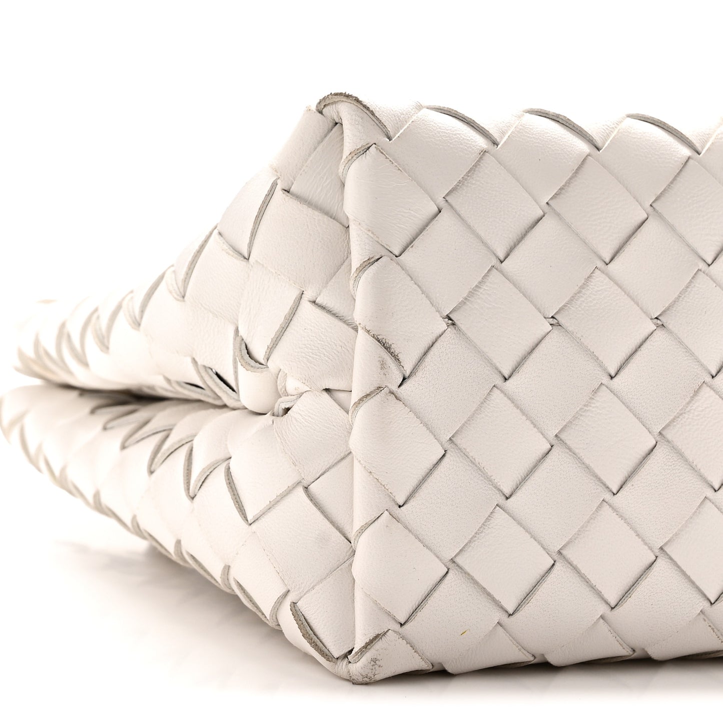 Nappa Intrecciato Small Andiamo Shoulder Bag White