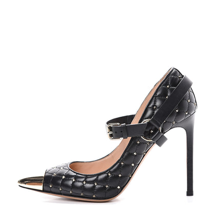 Valentino Garavani Nappa Rockstud Spike Mary Jane 105mm Pumps 39 Black 1 of 8