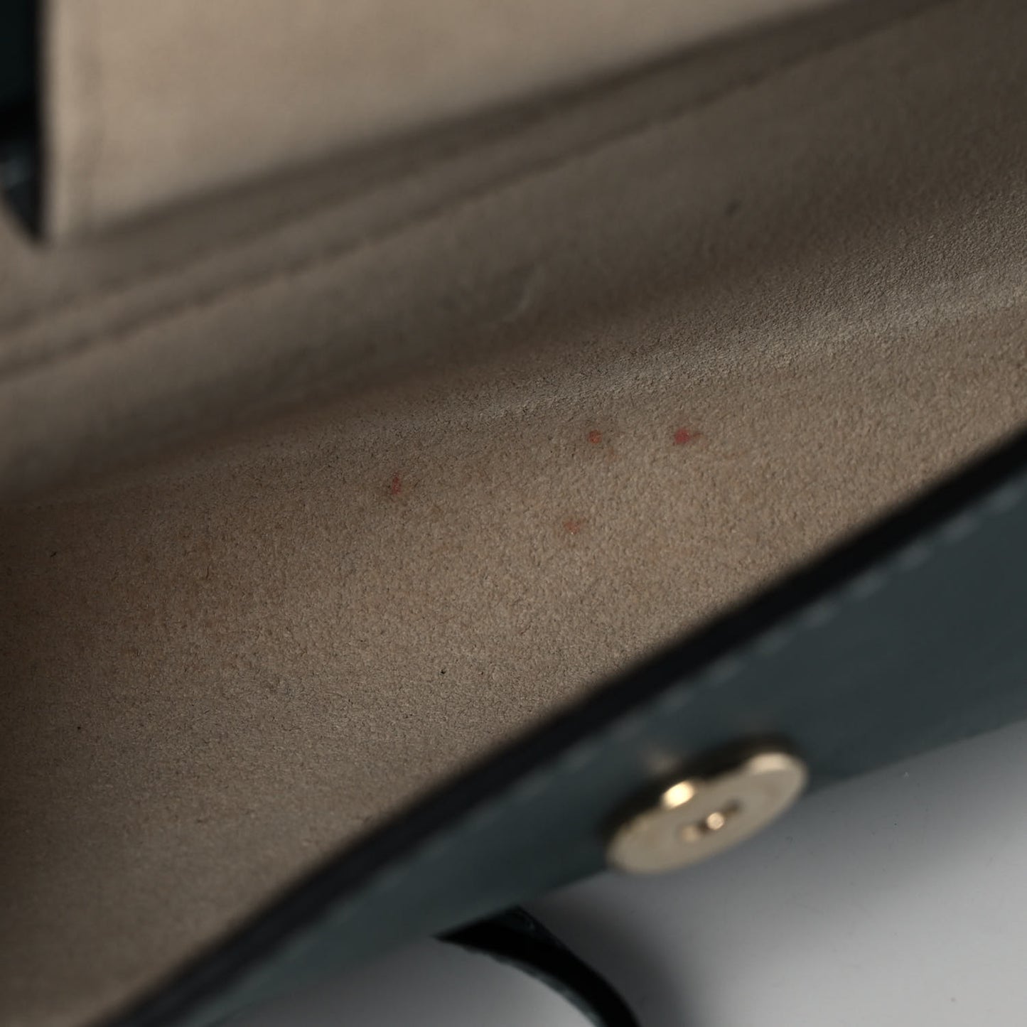 Suede Calfskin Mini Faye Shoulder Bag Cloudy Blue