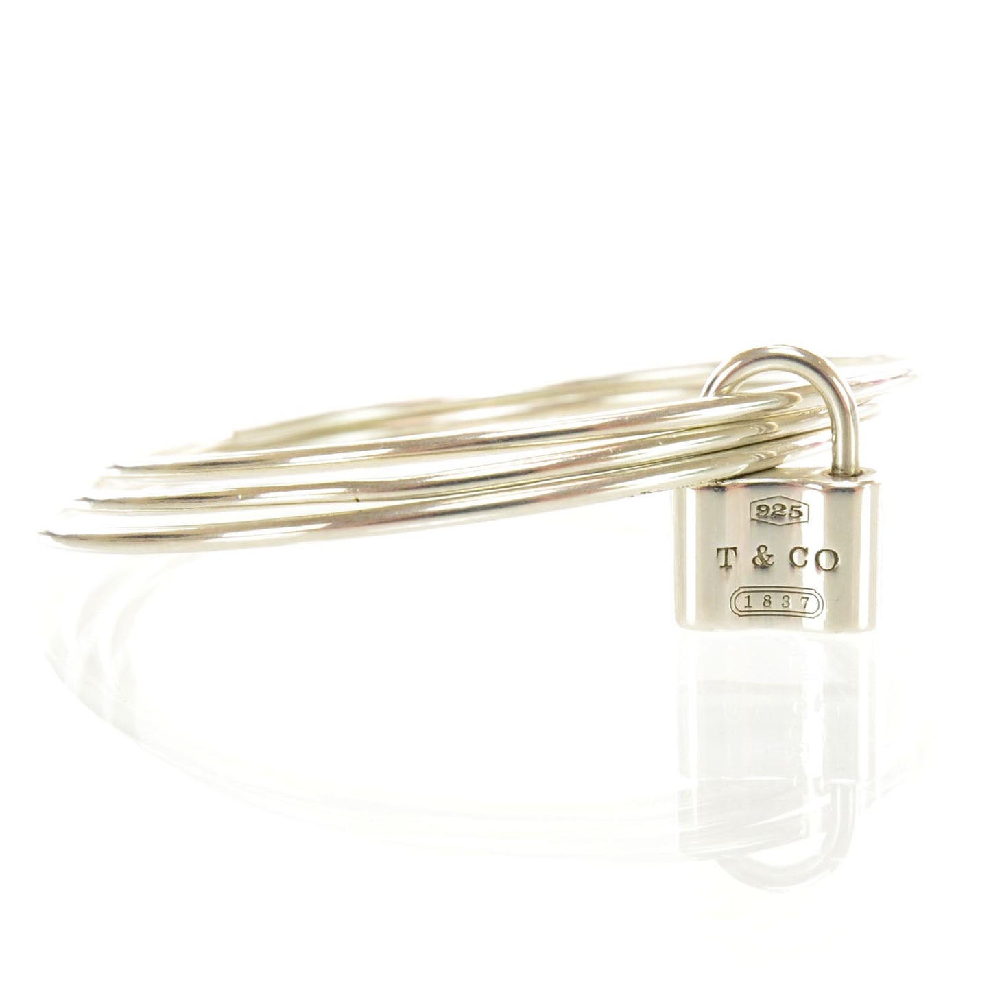Sterling Silver 1837 Triple Bangle Lock Bracelet