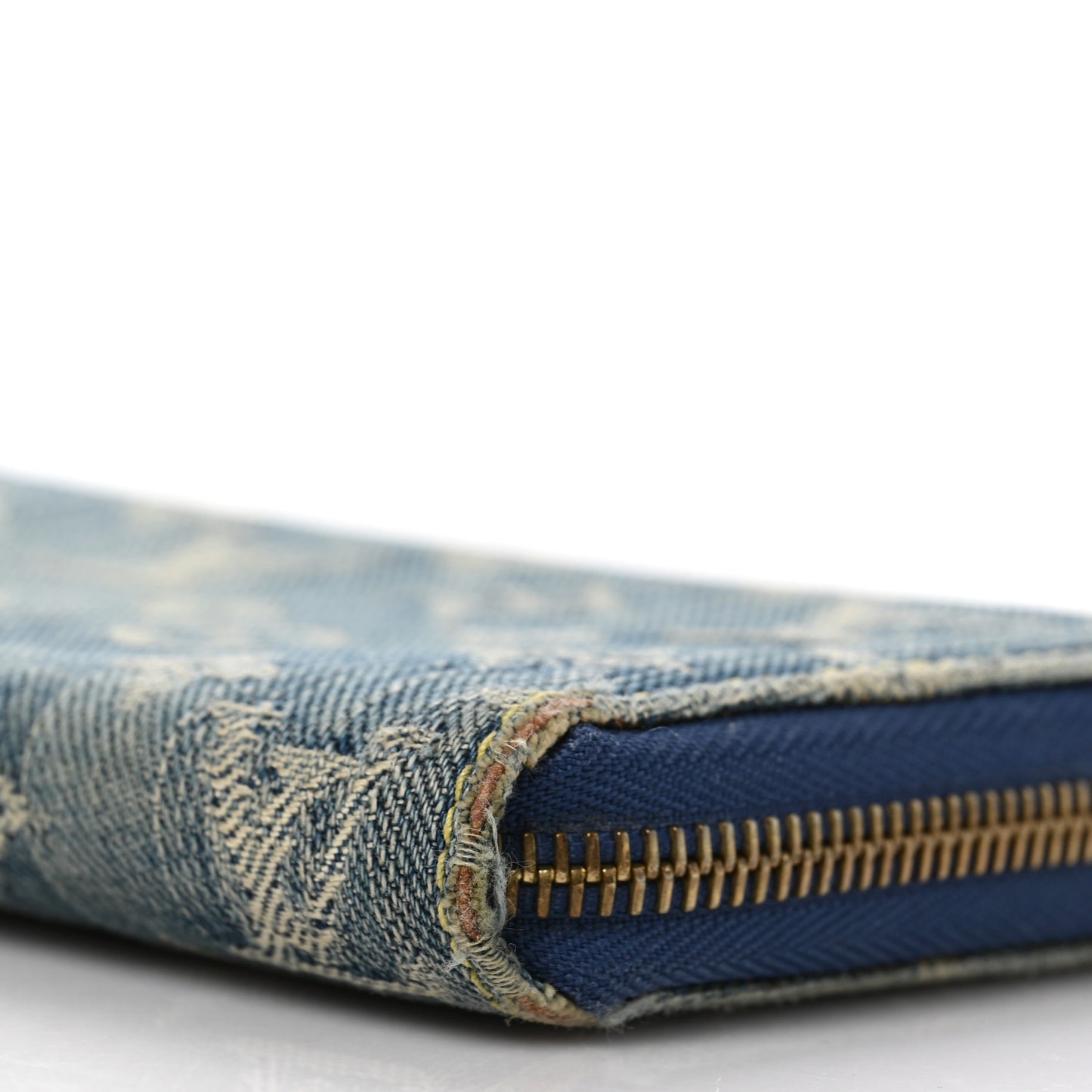 Monogram Denim Zippy Wallet Blue