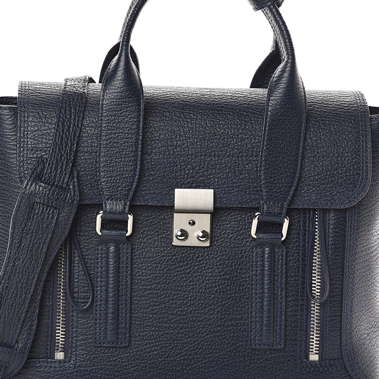 3.1 Textured Calfskin Medium Pashli Satchel Ink