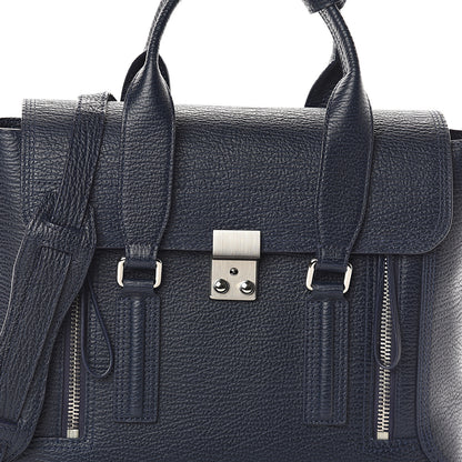 3.1 Phillip Lim 3.1 Textured Calfskin Medium Pashli Satchel Ink 6 of 8