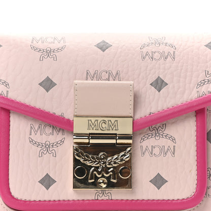 MCM Visetos Mini Patricia Satchel Pink 7 of 9