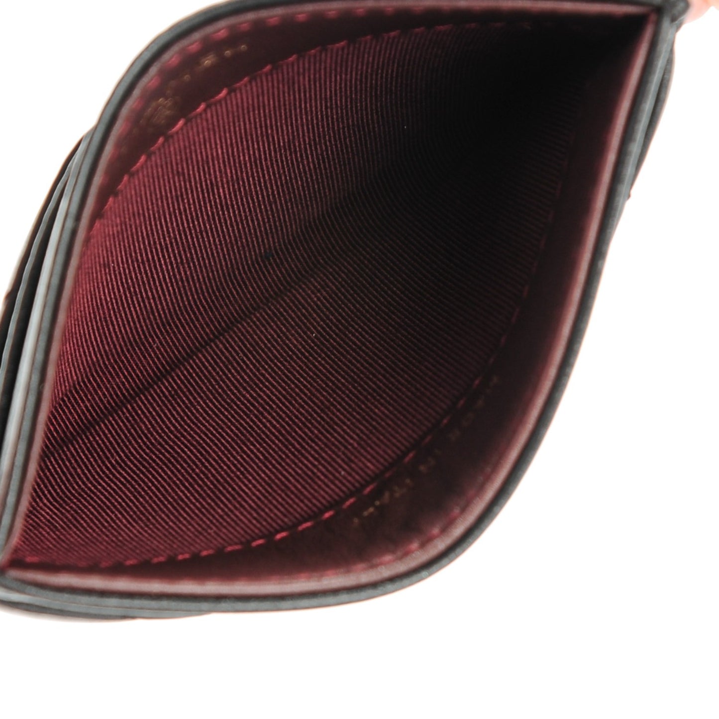 Lambskin Quilted Card Holder Black
