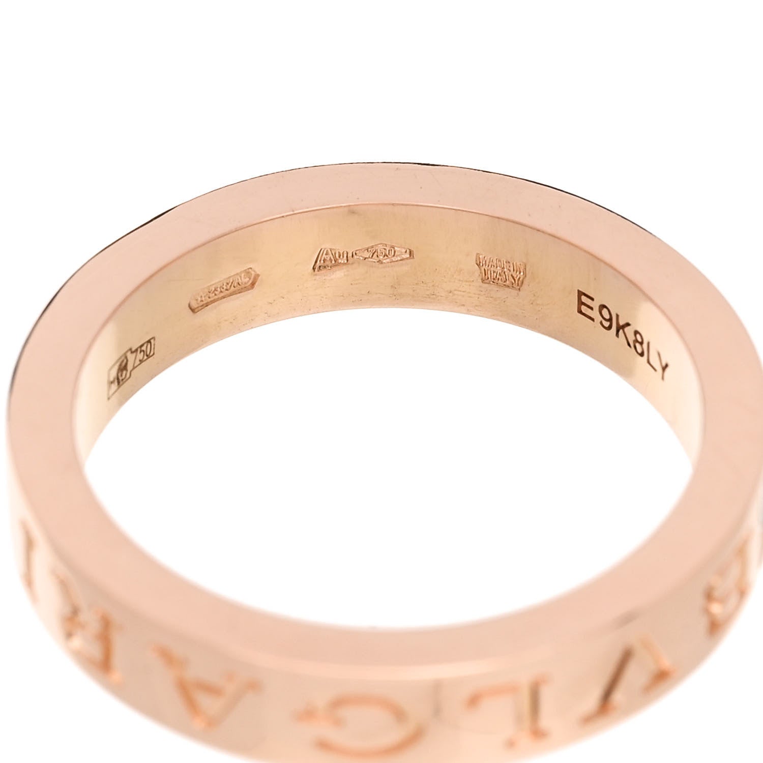 Bulgari 18K Rose Gold Diamond B.Zero1 Essential Band Ring 54 6.75 4 of 5