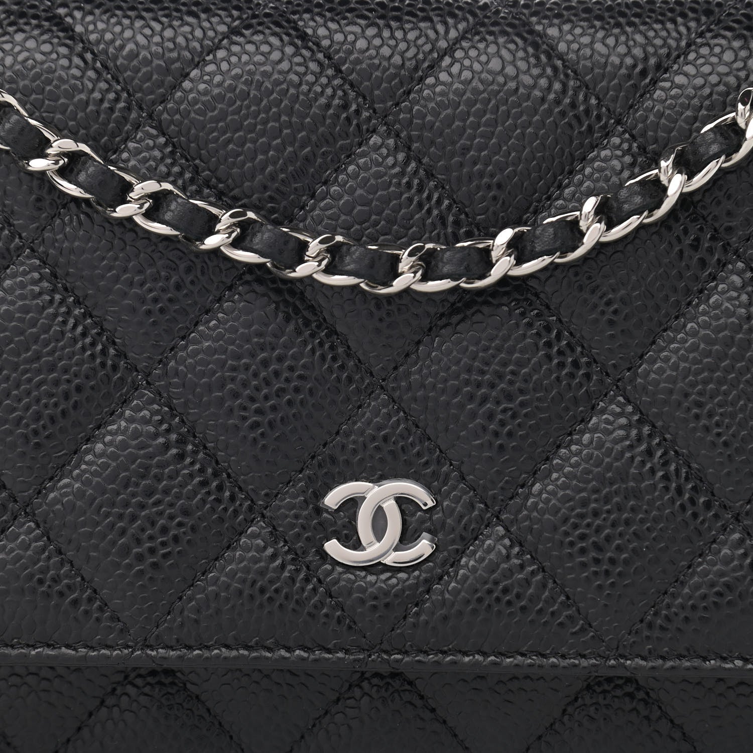 Chanel Caviar Quilted Wallet On Chain WOC Black 9 of 13