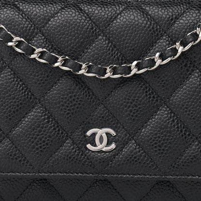 Chanel Caviar Quilted Wallet On Chain WOC Black 9 of 13