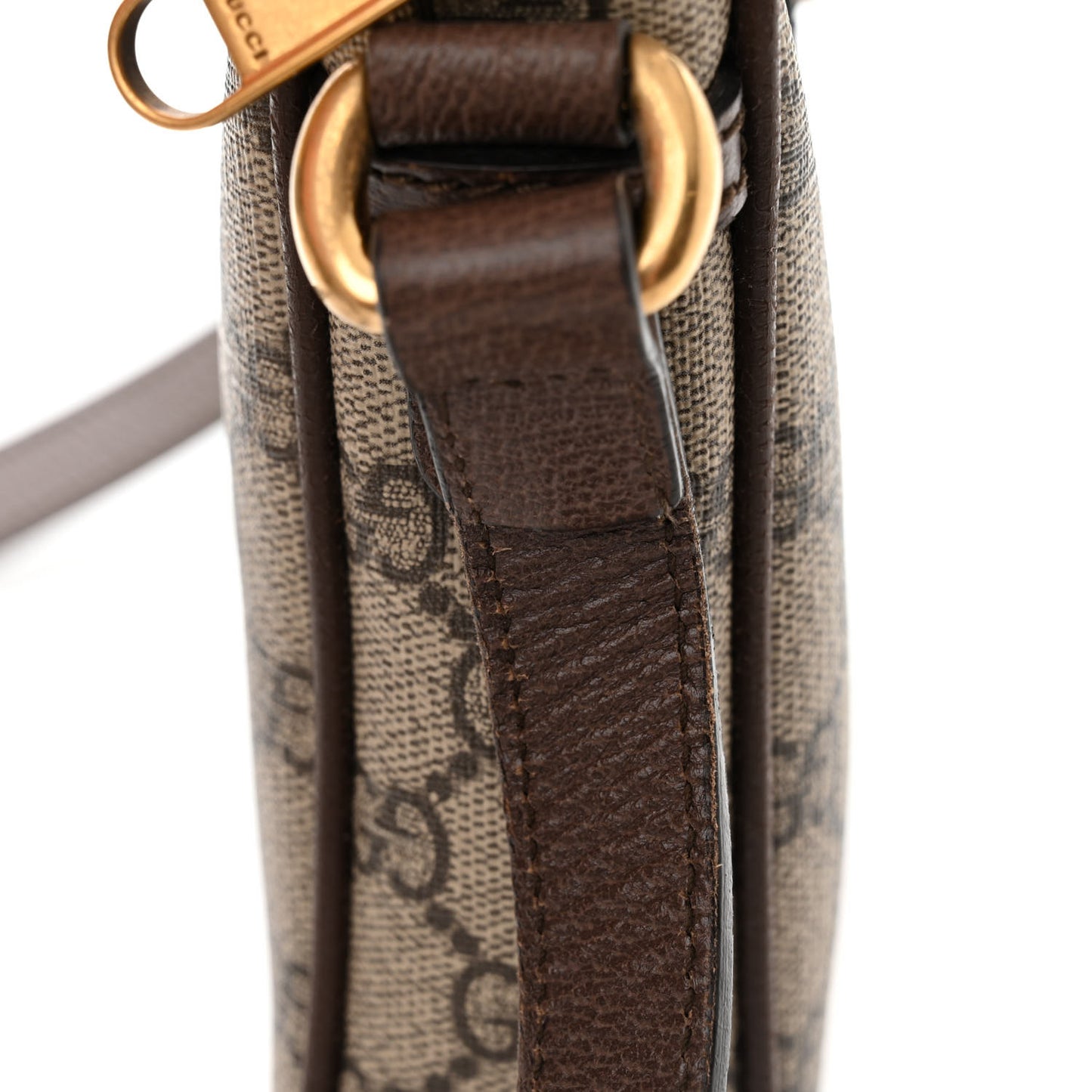 GG Supreme Monogram Web Small Ophidia Messenger Bag Brown