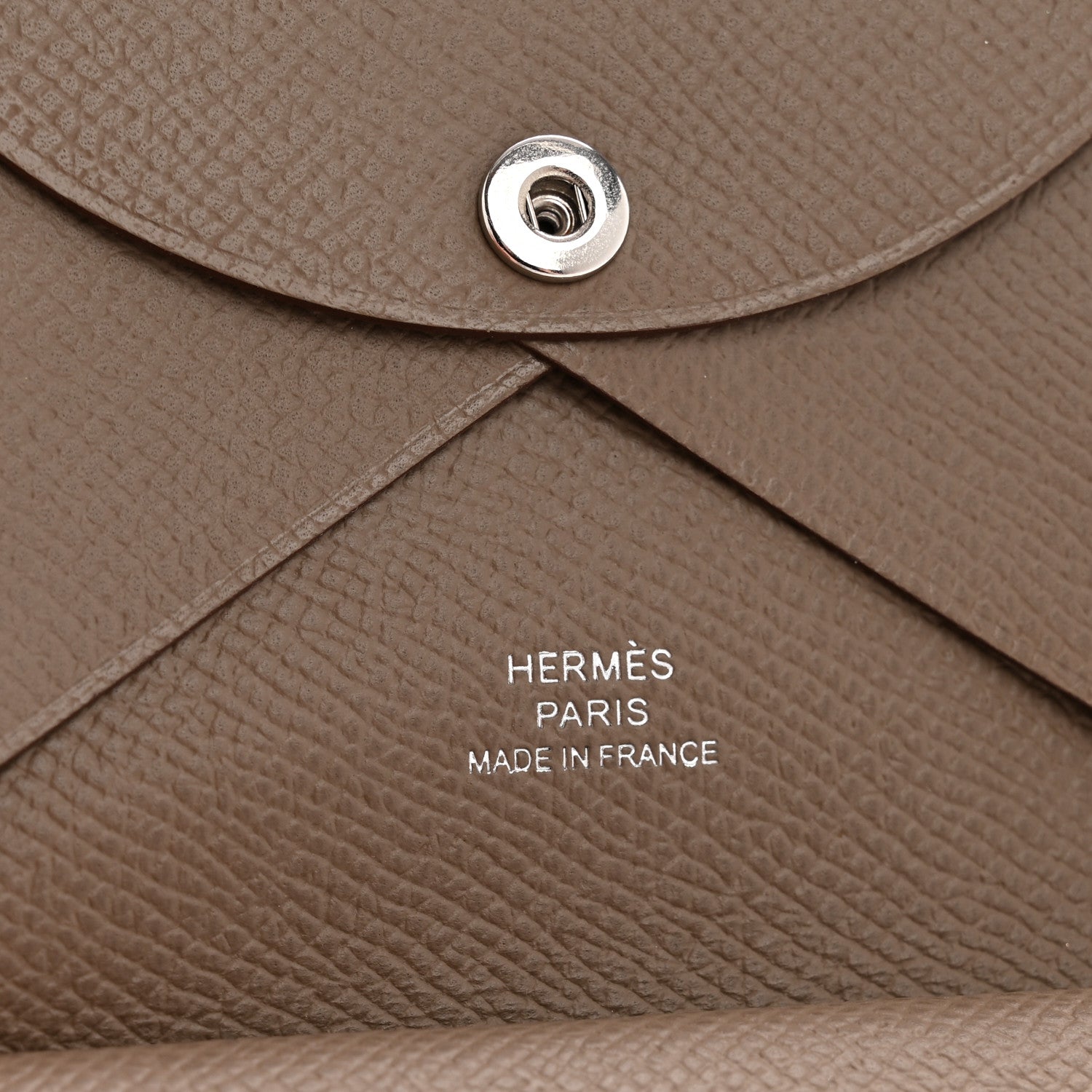 Hermes Epsom Calvi Duo Card Case Etoupe 6 of 9