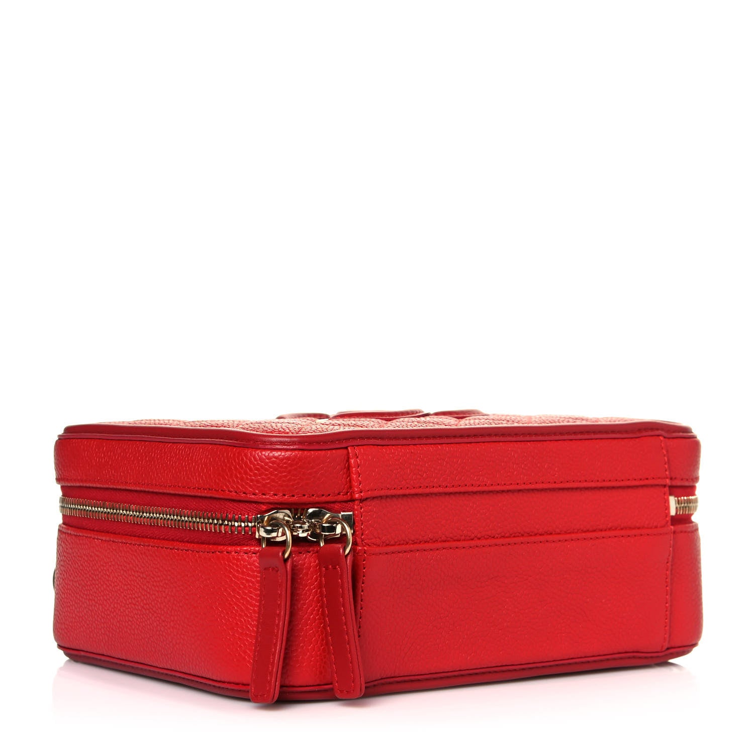 Chanel Caviar Quilted Medium CC Filigree Vanity Case Red 4 of 12