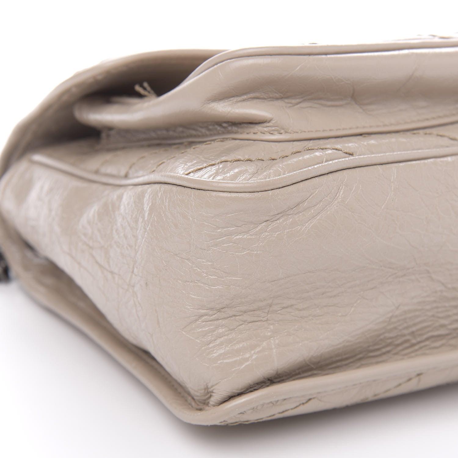 Saint Laurent Crinkled Calfskin Matelasse Monogram Medium Niki Chain Satchel Light Natural 8 of 13
