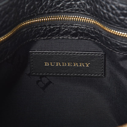 Burberry Signature Grain Calfskin Check Embossed Small Chichester Crossbody Clutch Bag Black 6 of 11
