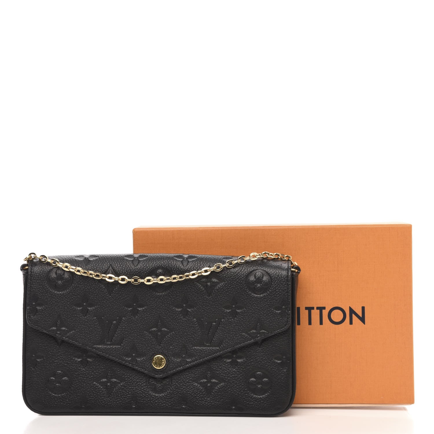 Louis Vuitton Empreinte Pochette Felicie Chain Wallet Black 9 of 9
