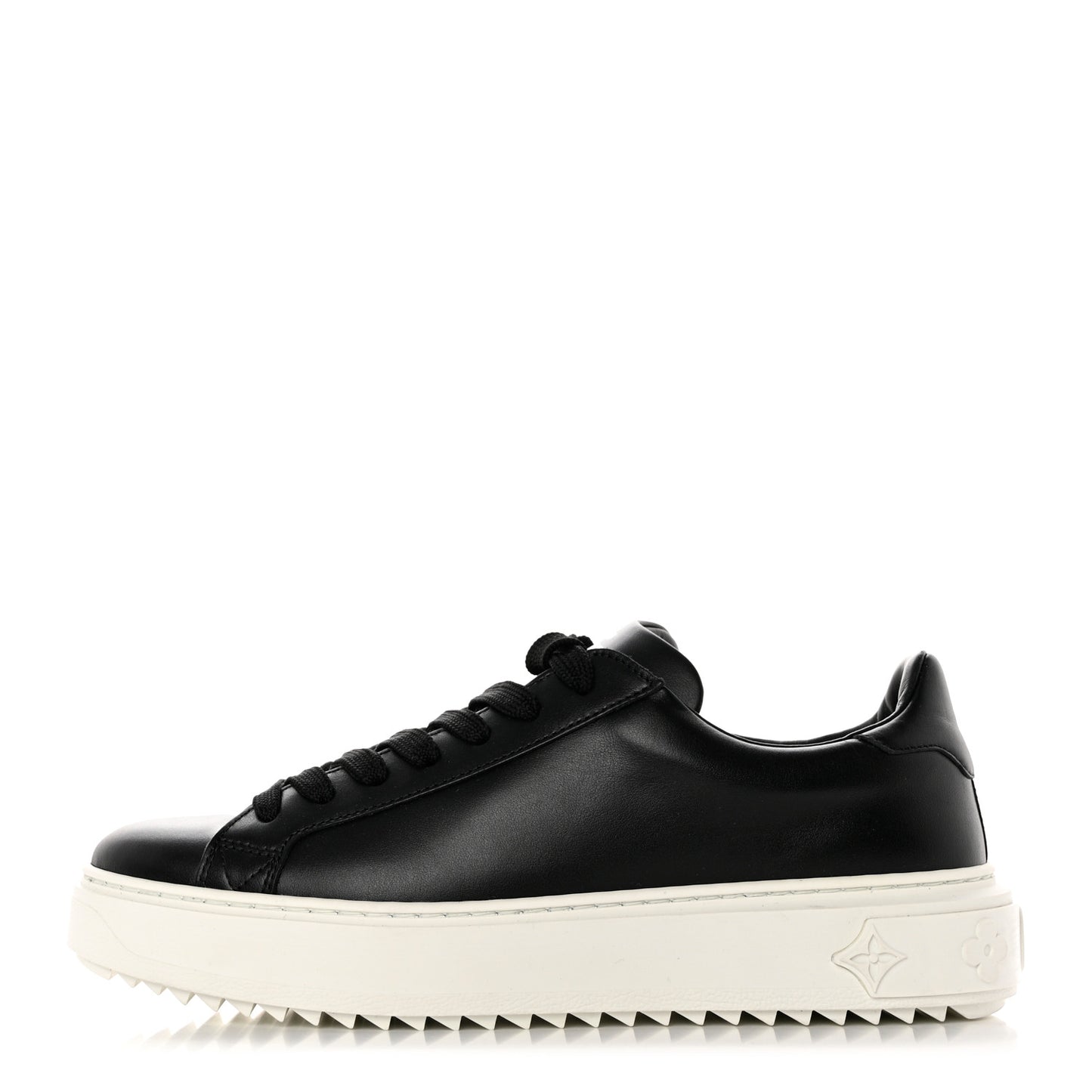 Calfskin Time Out Sneakers 38 Black