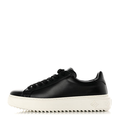 Louis Vuitton Calfskin Time Out Sneakers 38 Black 1 of 8