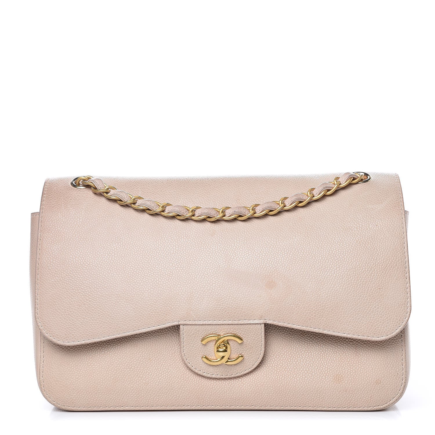 Chanel Grained Calfskin Jumbo Classic Pure Double Flap Nude 1 of 23