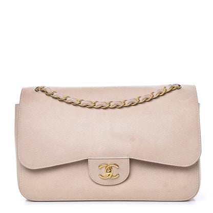 Chanel Grained Calfskin Jumbo Classic Pure Double Flap Nude 1 of 23