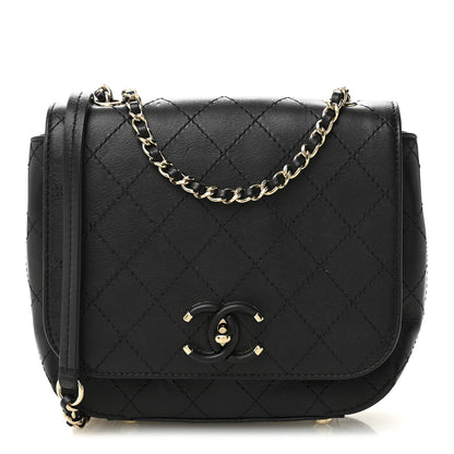Chanel Calfskin Stitched Small Covered CC Flap Bag Black 2 of 21