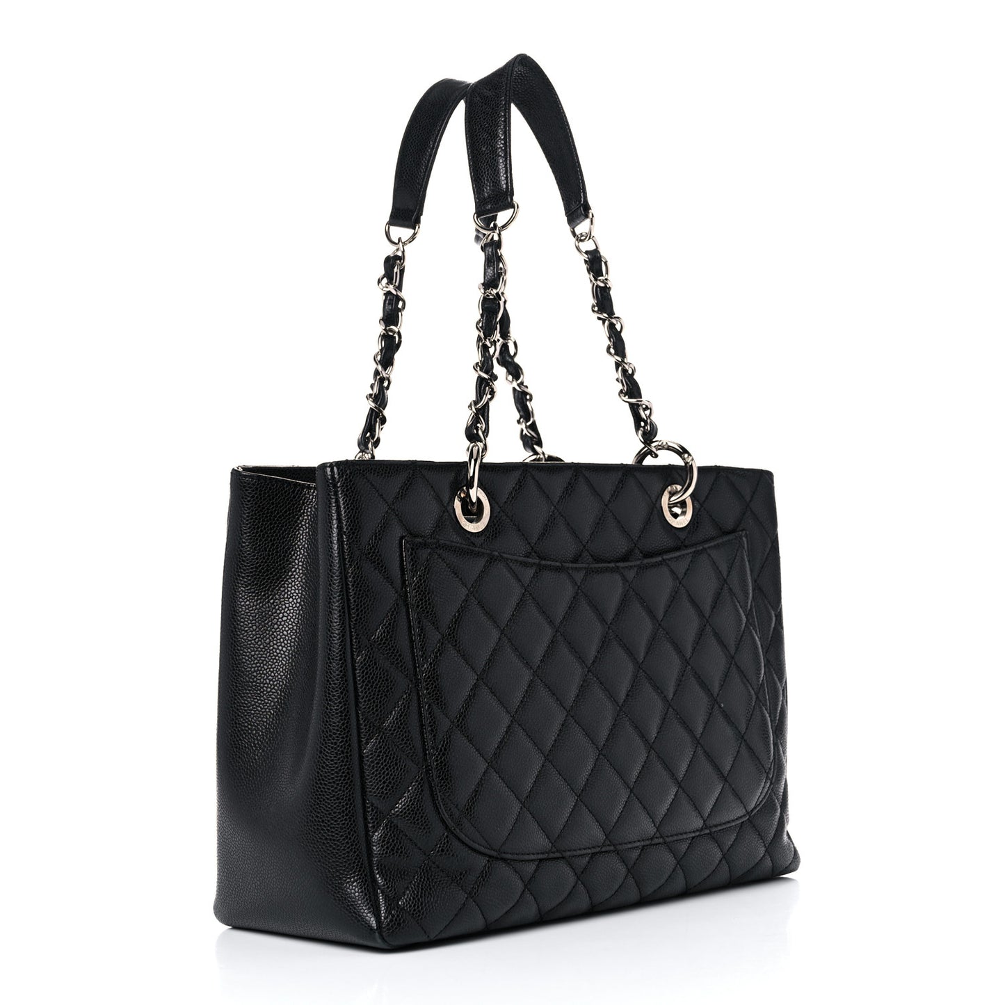 Caviar Quilted Grand Shopping Tote GST Black
