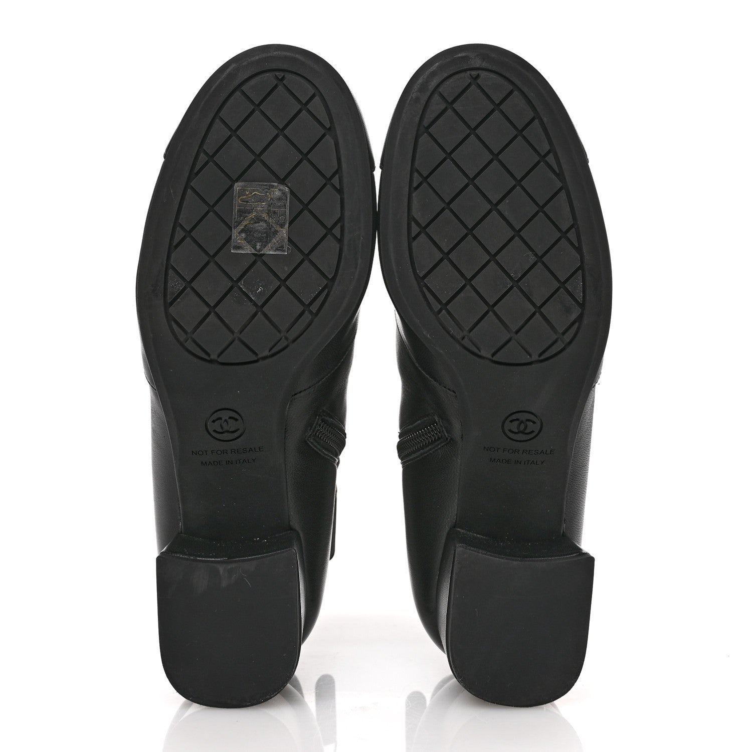Chanel Stretch Lambskin Cap Toe CC Short Boots 37 Black 6 of 10