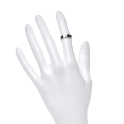 Cartier 18K White Gold Diamond 4mm LOVE Wedding Band Ring 47 4 2 of 5