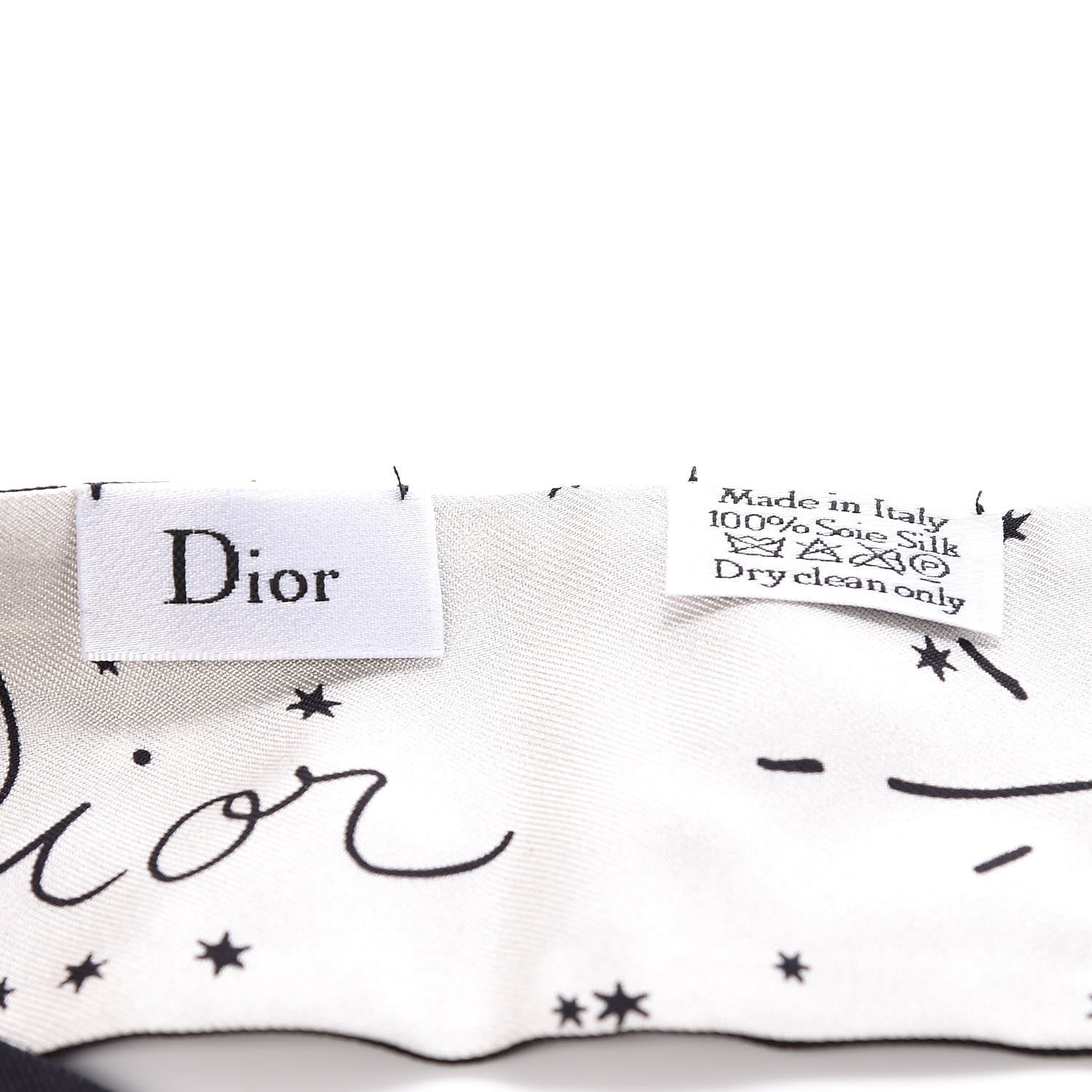 Christian Dior Silk Zodiac Leo Mitzah Scarf Black 3 of 3