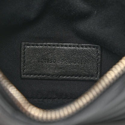 Saint Laurent Grain De Poudre Chevron Monogram Bill Pouch Black 7 of 8