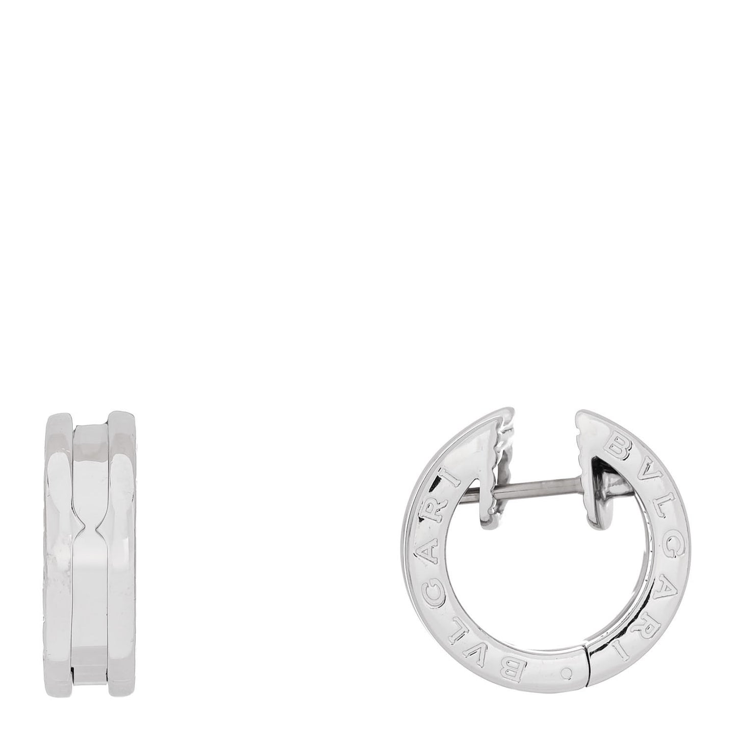 18K White Gold Small B.Zero1 Hoop Earrings
